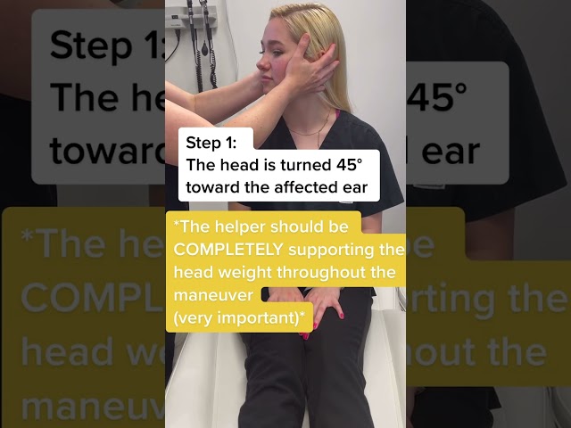 How to: Epley Maneuver for BPPV (Posterior Semicircular Canal Vertigo only)