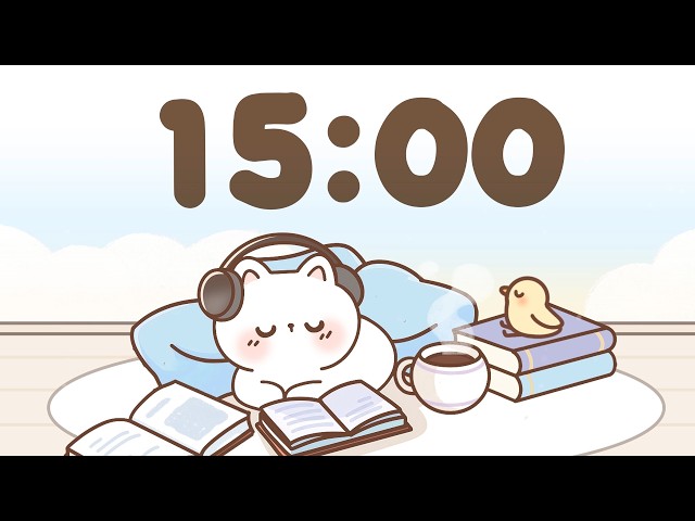 15 Minute Timer 🐱 Study Timer for Classroom Focus