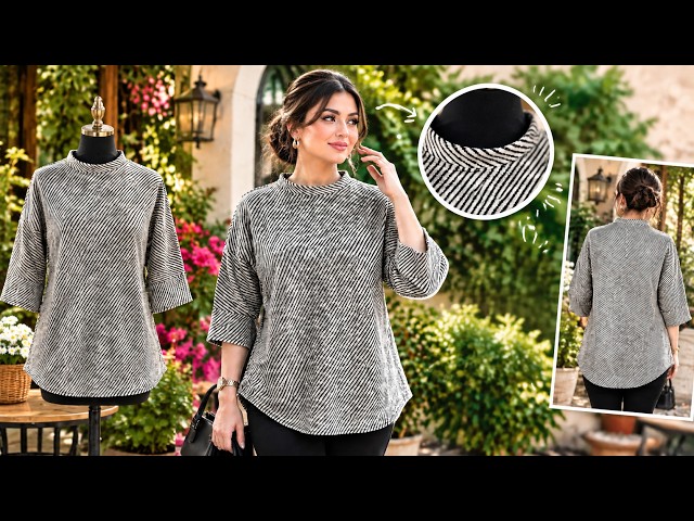 This Simple Fabric Became a Stunning Top! Sewing Tutorial 😍