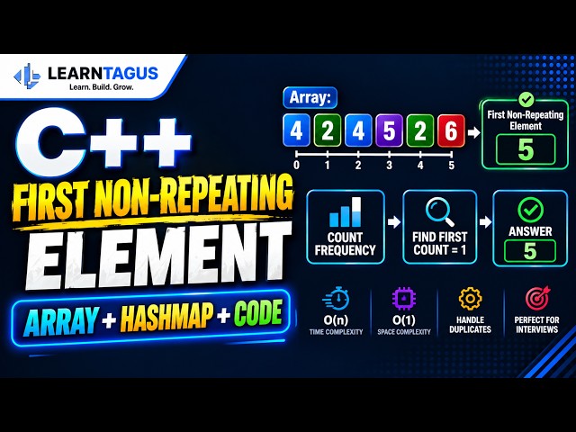 First Non-Repeating Element in Array | C++ Coding Question