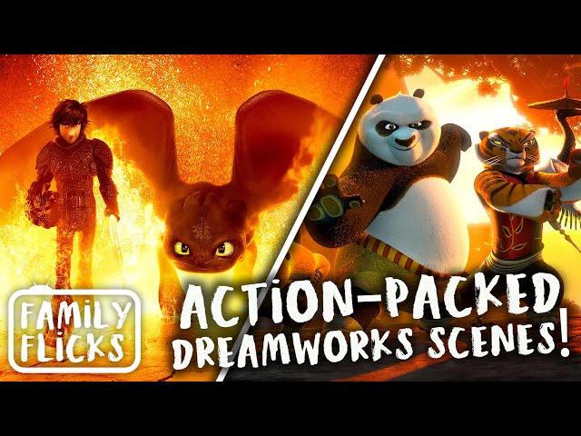 The Best Action-Packed Moments In DreamWorks Movies! | Family Flicks
