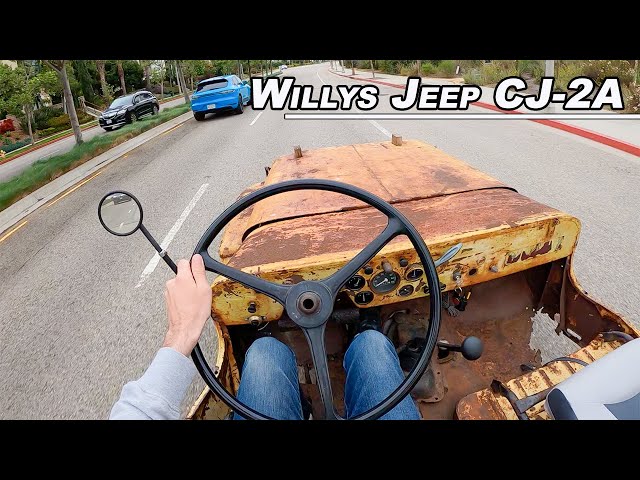 1948 Willys Jeep CJ-2A - Rusted Through Death Machine! (POV Binaural Audio)