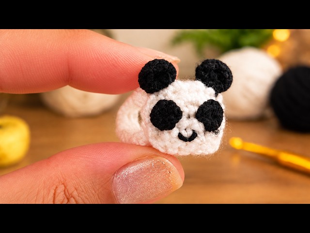 How to Crochet the Cutest Panda Ring! 🐼 Step-by-Step DIY Tutorial