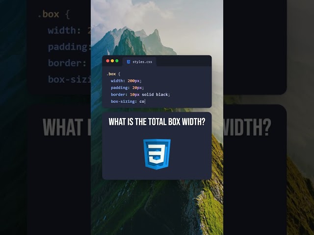 Are you confused by CSS box-sizing? Calculate this total box width correctly! #css #webdev #coding
