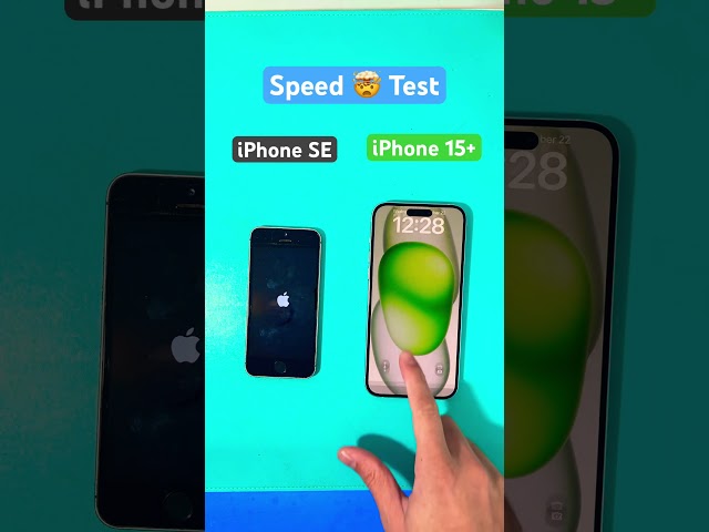 iPhone SE vs iPhone 15+ Speed Test #shorts 🥵🚀