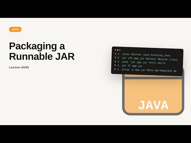 Packaging a Runnable JAR | Java Tutorial