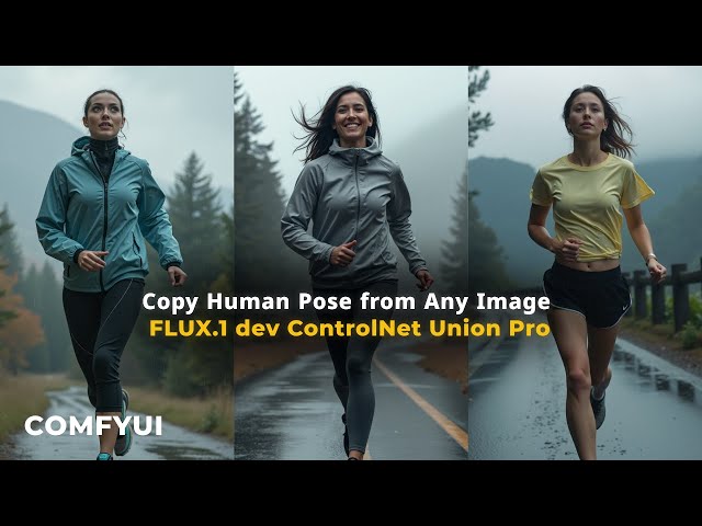 Copy Human Pose from Any Image | FLUX.1 dev ControlNet Union Pro ComfyUI Tutorial