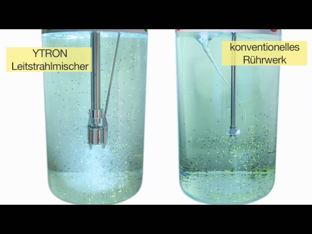 YTRON -Vergleich mit herkömmlichem Rührwerk