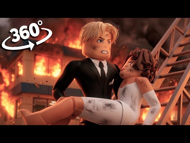 360° Heroic Rescue from the Flames: College Fire Roblox | VR