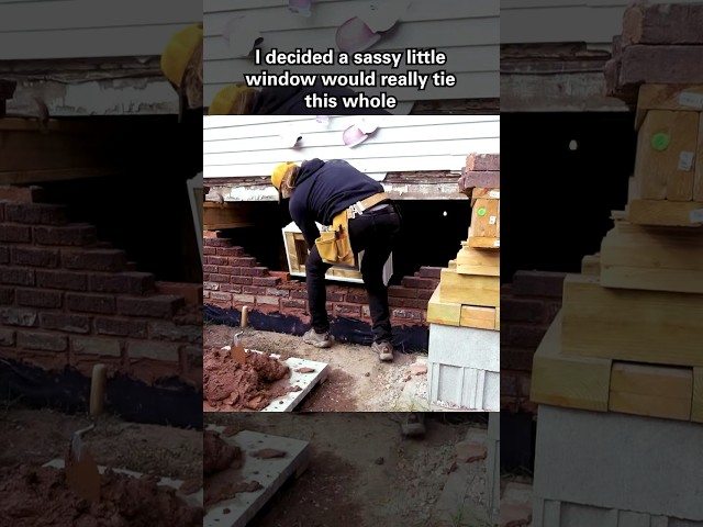 Replacing a home foundation: Decorative brick