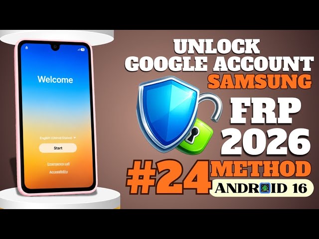 WITHOUT Screen lock Android 16 - Unlock Samsung phone with a Google account FRP Bypass