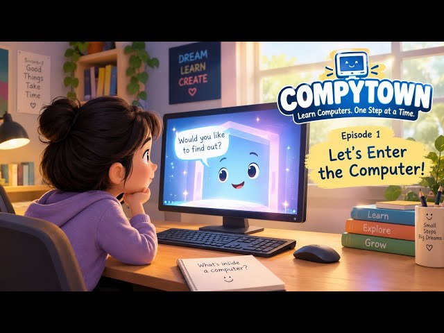 Welcome to Compytown 🌸🌸🌺#Computer #fun #education 