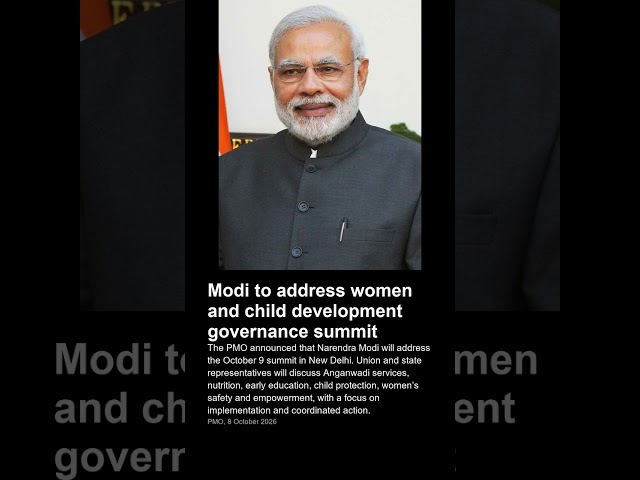 Modi to address women and child development governance summit