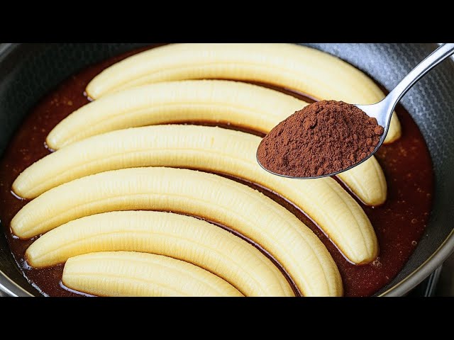 THE FAMOUS banana upside down cake! No oven, with only 1 egg!