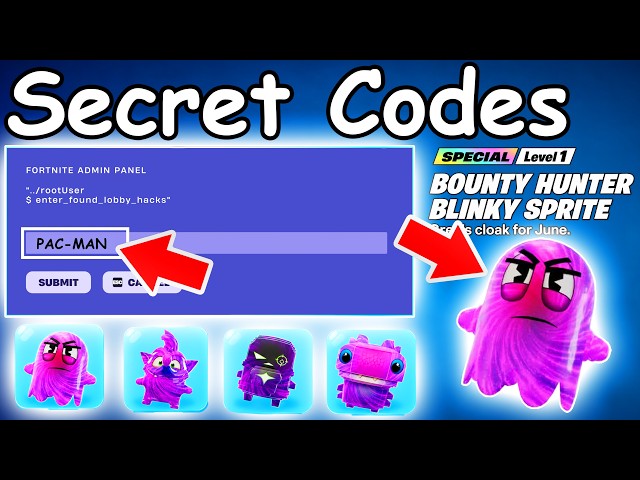 BOUNTY HUNTER ADMIN PANEL CODES in FORTNITE SEASON 4 SPRITE CODES! (New Secret Codes)