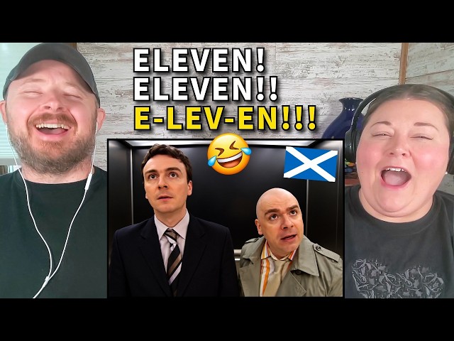 Americans React to the Iconic Scottish Lift Sketch! (Burnistoun)