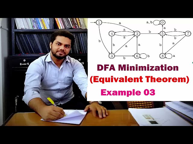 DFA Minimization Using Equivalence Theorem with Example 3 | TOC | Automata