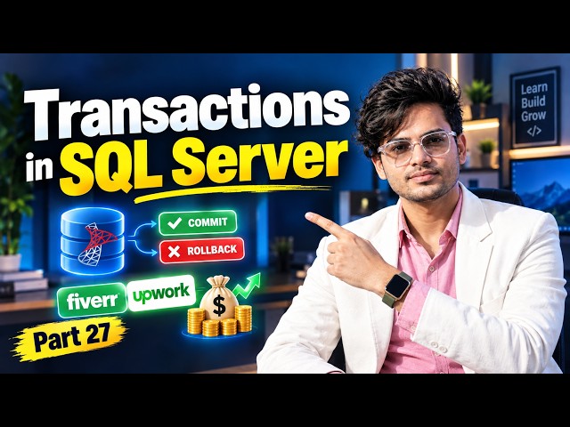 SQL Server Transactions from ZERO to ADVANCED 🔥  COMMIT, ROLLBACK, TRY CATCH