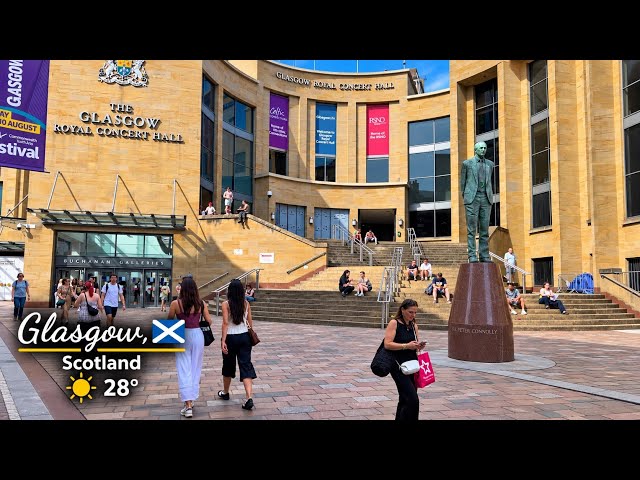 This Is How People Dress in Glasgow in Summer ☀️ ⛅️| 27°C Saturday Walk | Scotland 4K.