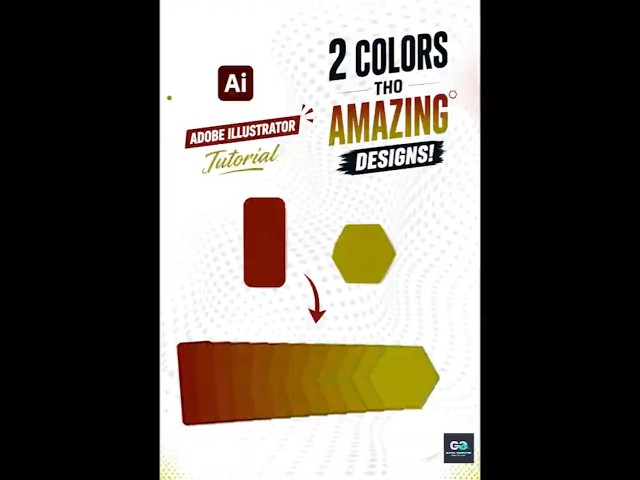 Create Amazing Designs Using Just 2 Colors in Adobe Illustrator | Easy Gradient Effect Tutorial