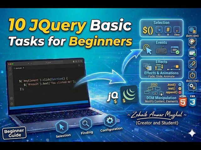 10 JQuery Basic Tasks for Beginners