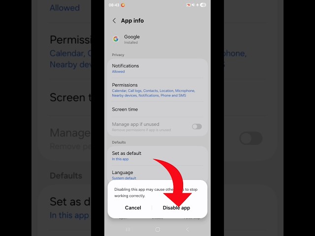 how van we enable and disable apps  #settings #shorts