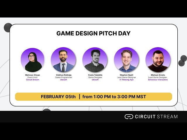 Circuit Stream Game Design Pitch Day (February 2026)