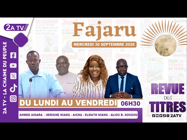 FAJARU du Mercredi 30 Septembre 2026