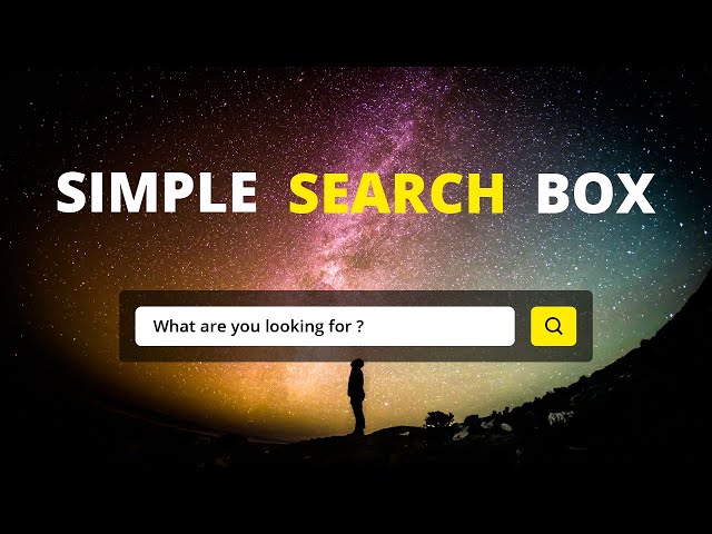 Simple Search Box Using HTML and CSS | Search Bar Design