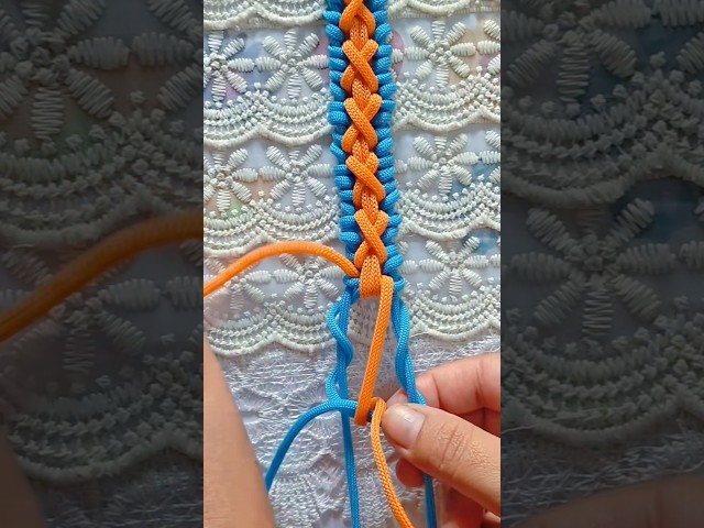 How to Make a Paracord Bracelet X Chain ⛓️‍💥#diy #macrame #paracord #bracelet #trending #shorts