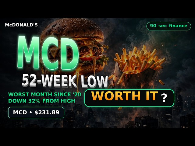 Deep Dive - MCD at $231.89: 52-Week Low, Worst Month Since 2020 — Still a Buy? #investing