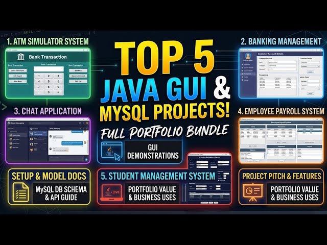 Top 5 Java GUI Projects with MySQL Database You Must Try in 2026 (With Code & PPT)