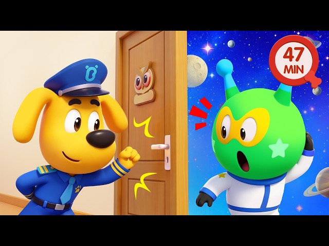 Visit an Alien's Home?  | Safety Rules for Kids | Police Cartoon | Sheriff Labrador