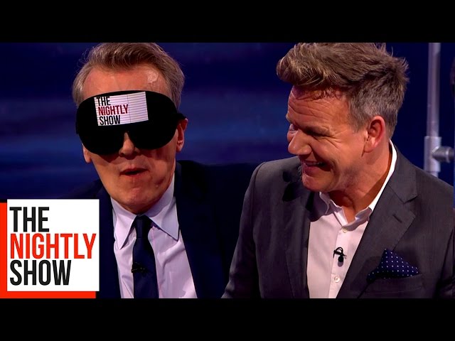 Gordon Ramsay Blindfolds Frank Skinner and Feeds Him Wasabi