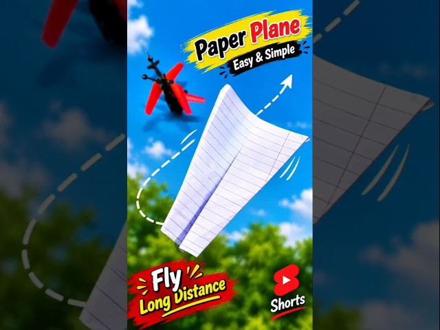 🚀 Amazing Paper Plane ✈️ | Easy Fold & Long Distance Flight #shorts