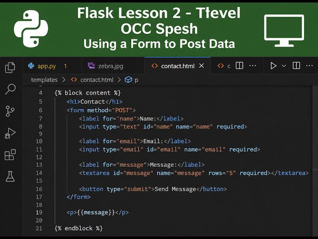 Flask 2 - Using a form to post data -  Task 2 - Development T Level Occupational Specialism