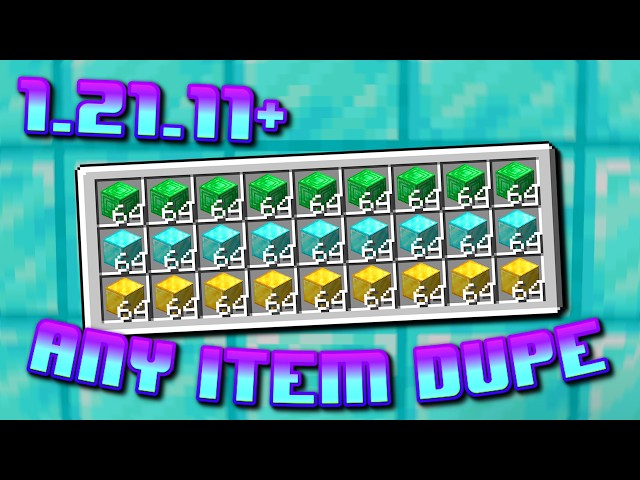 Minecraft Java 1.21.11 All Item Multiplayer Duplication Glitch (Works on Servers)