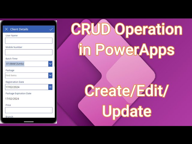 Crud Operation in Power apps using PowerApps form with SharePoint List