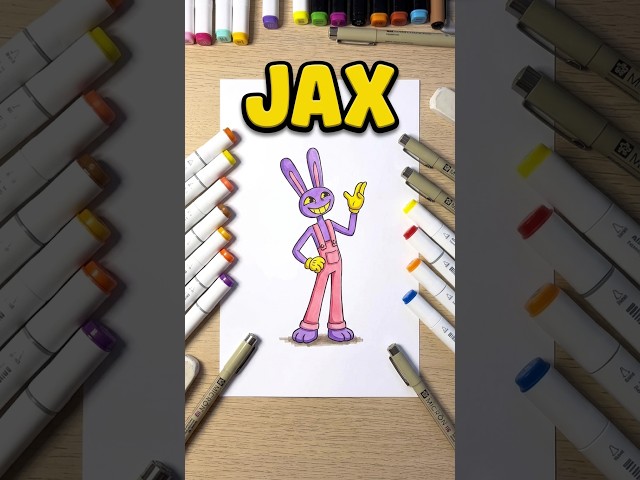 🎪💜 Jax from The Amazing Digital Circus 🎨 Cartoon Guide 🎭 #shorts #drawing #RavlykArt