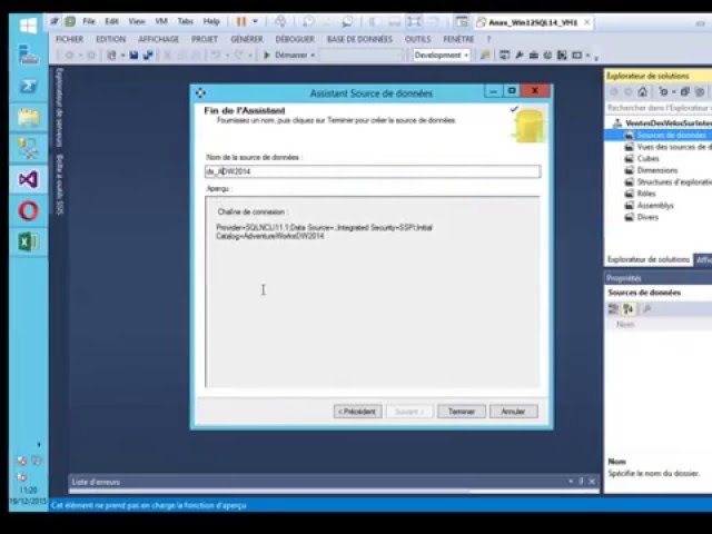 DynIT - 1 SQL SERVER 2014 SSAS Création d'une DS et DSW