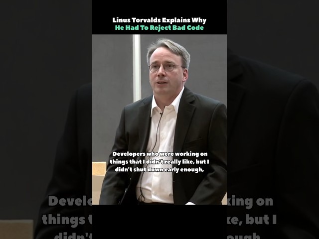 Linus Torvalds Explains Why He Had To Reject Bad Code #shorts #linux #coding #programming