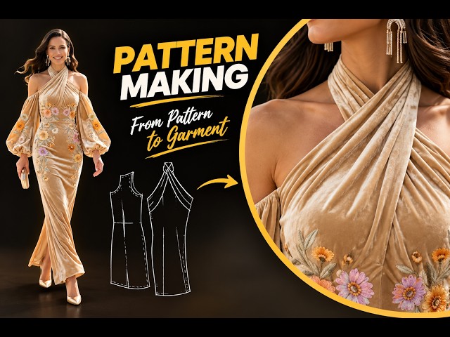 THE SECRET OF COUTUREFROM PATTERN TO PERFECTION7 STEPS TO A LUXURY DRESS #patternmaking #sewing