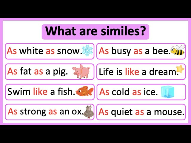 What are similes? 🤔 | Similes in English | Learn with examples