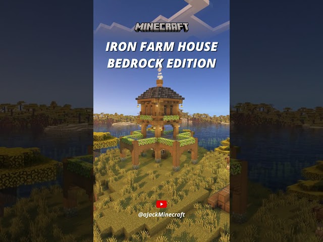 Aesthetic Iron Farm House in Minecraft