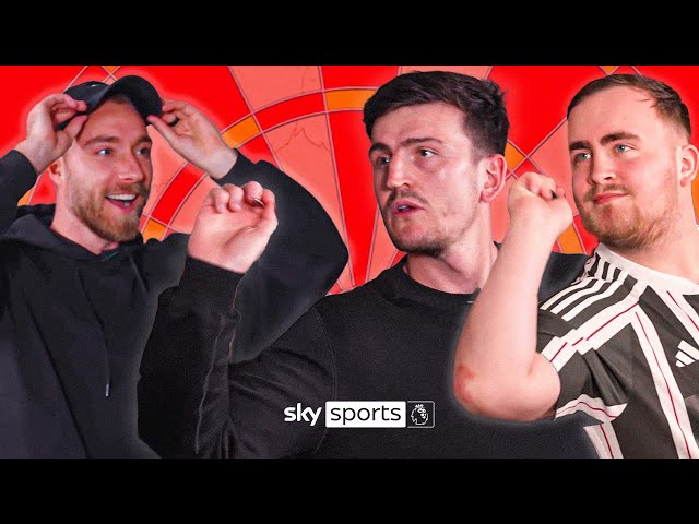 Maguire and Eriksen TAKE ON Littler in darts challenge! 👀🎯