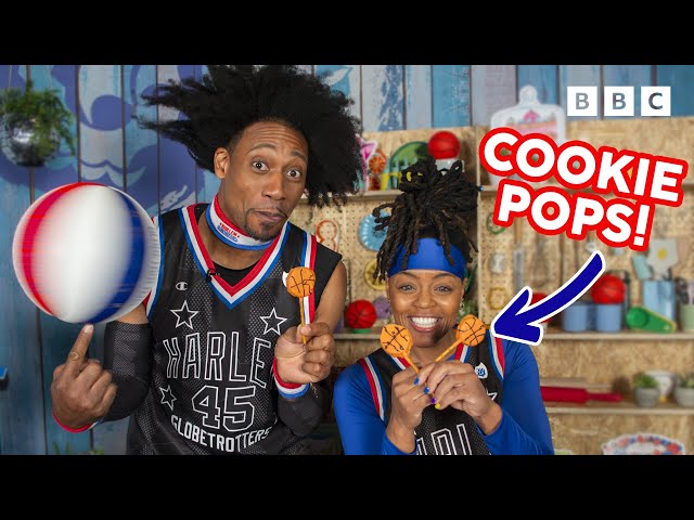 The Harlem Globetrotters Make Basketball Cookie Pops!