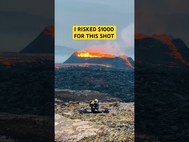 Drone vs Volcano #volcano #drone #iceland