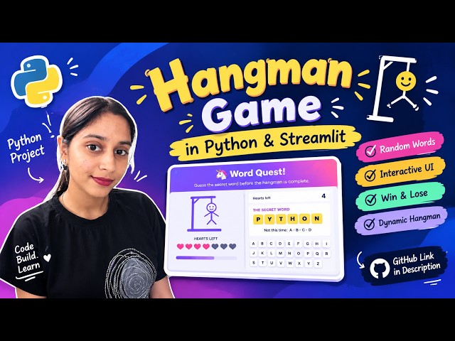 🎮 Hangman Game using Python & Streamlit 🐍