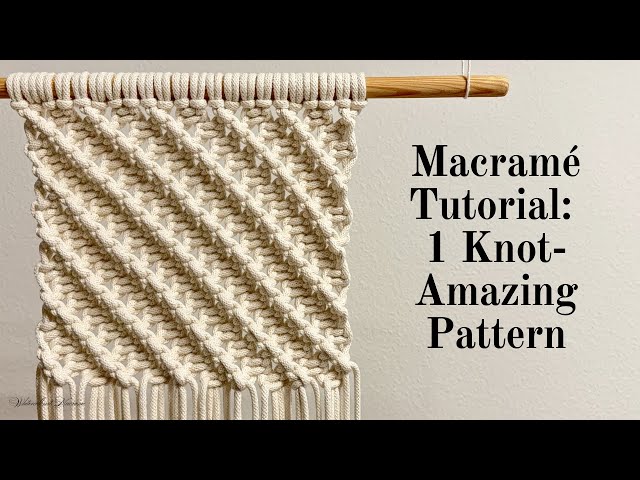 Easy Macrame Pattern Using Only 1 Knot / DIY Macrame Tutorial