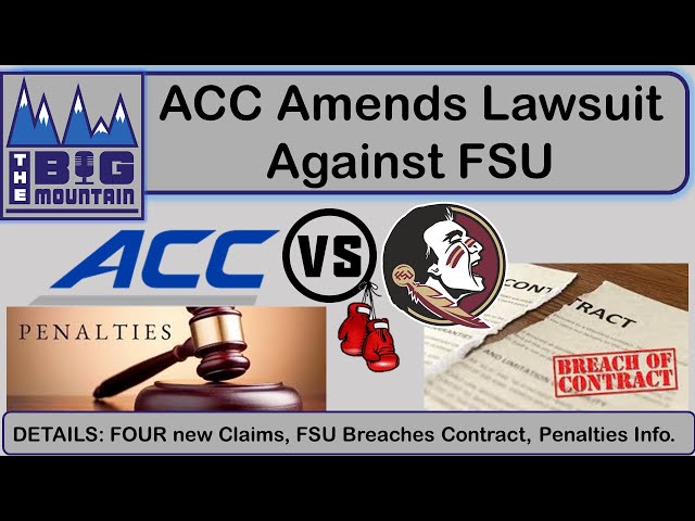 ACC is Digging In For a BATTLE - Get ALL the Details of the ACC Amended Lawsuit Against FSU